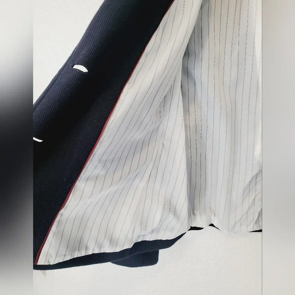 Banana Republic Captains Blazer Blue Cotton Tailored Jacket - Picture 6 of 8